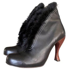 John Fluevog Attentions Fox Black Booties 10.5